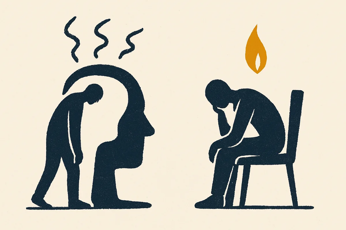 Burnout là gì — phân biệt kiệt sức với lười và chán